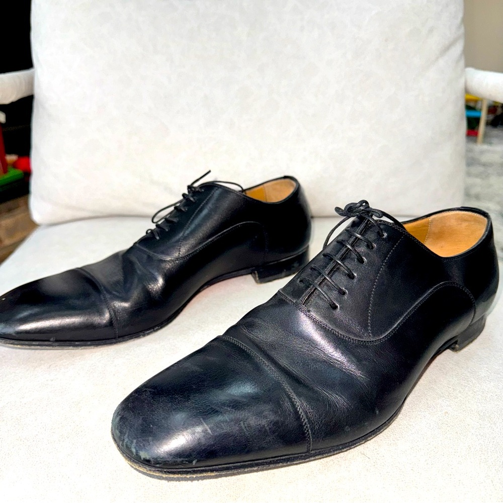 Men’s Christian Louboutin: Greggo Calf Richelieu shoes BLACK
